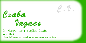 csaba vagacs business card